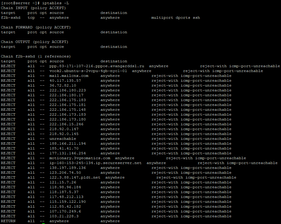 Ubuntu iptables настройка